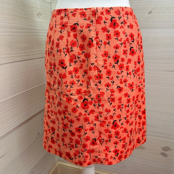 Ann Taylor Factory Floral Textured Skirt 0 FREE SHIP - Picture 3 of 5